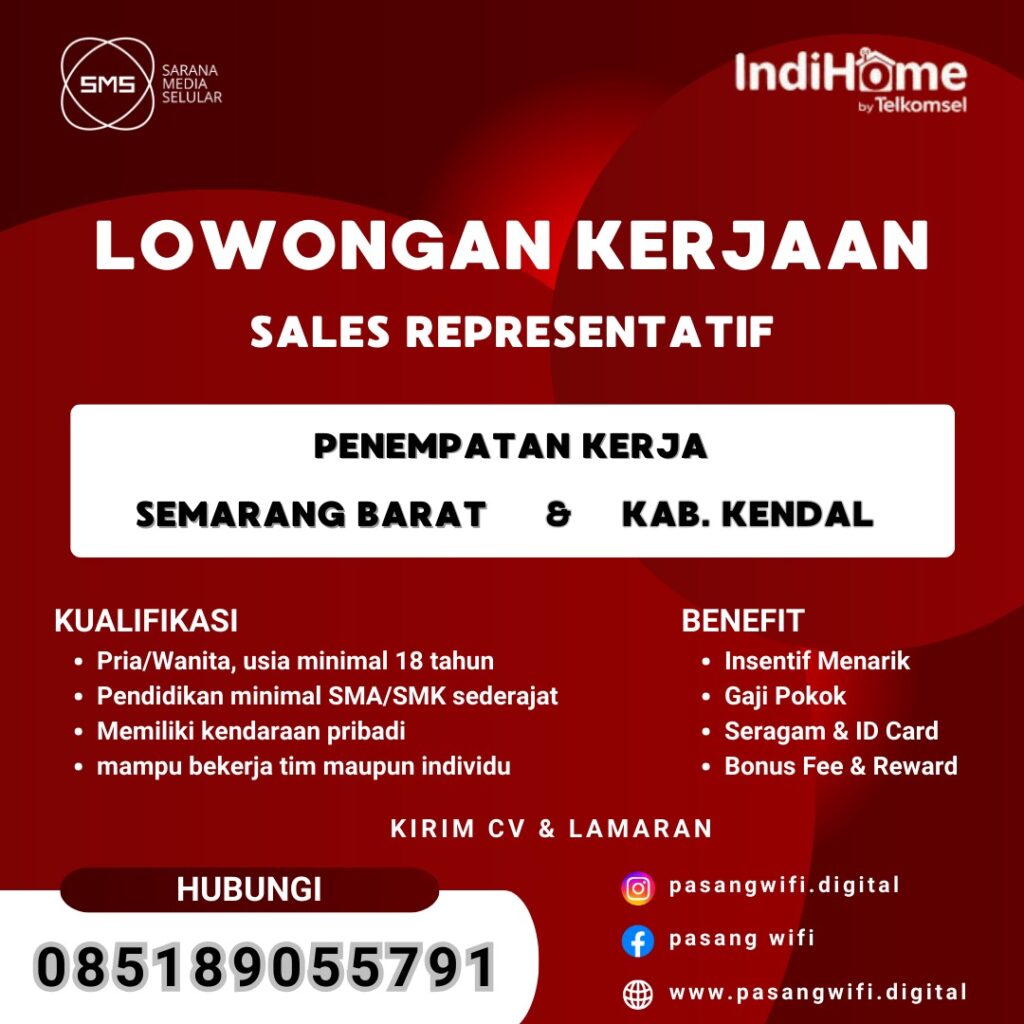 Lowongan Kerja Sales Representative IndiHome